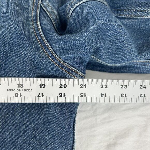 Levi’s Trucker Denim Striped Sherpa Jacket Size Small Mid Wash 576960000 - Picture 7 of 9